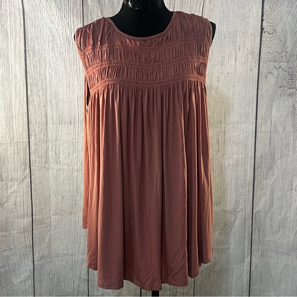 Salmon Colored Large BabyDoll Tank Top by Allie Rose NWT